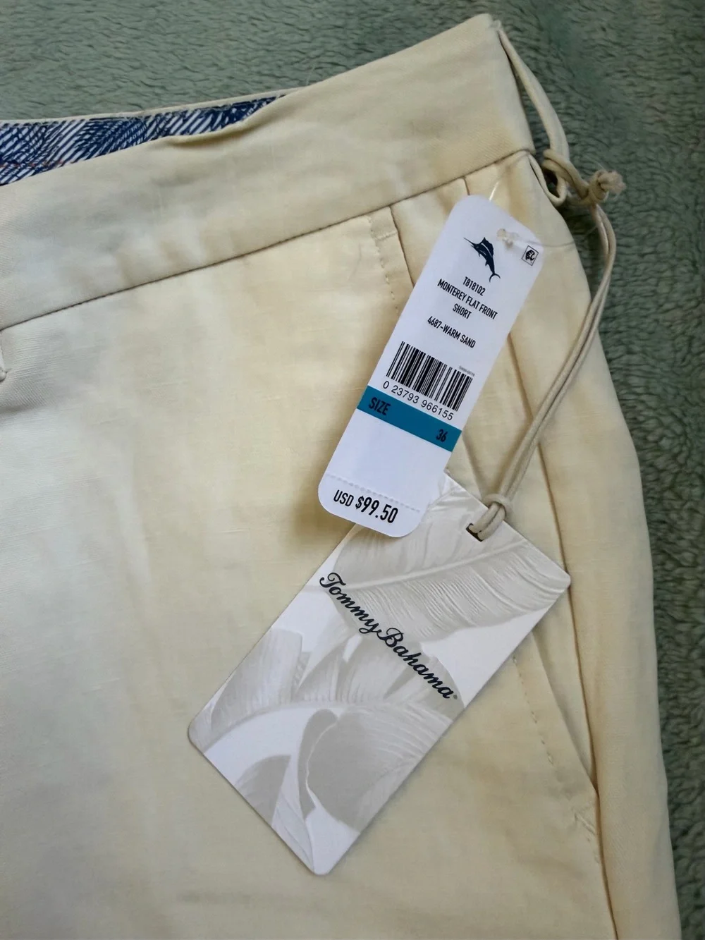 Tommy Bahama NWT Silk Linen Shorts Men’s 36 Beige